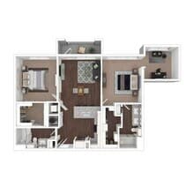2 Beds • 2 Bath 2318 floor plan
