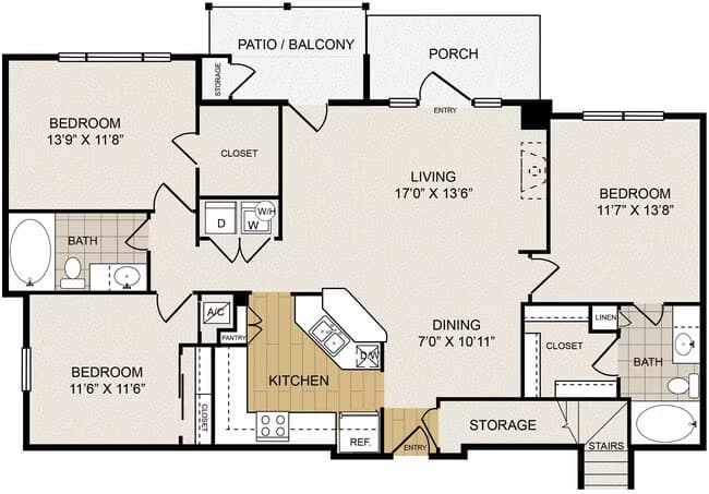 Unit 3405 3601 floor plan