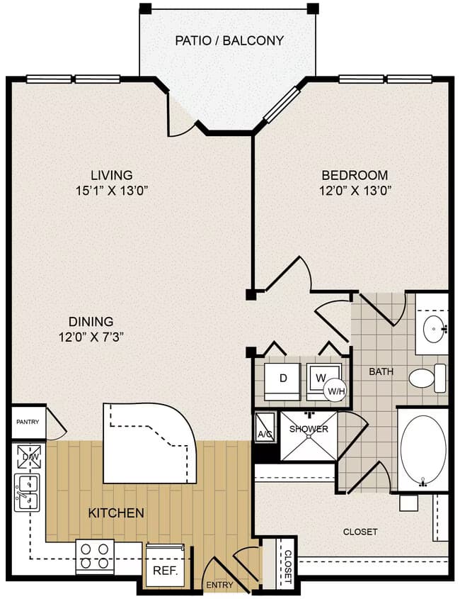 Mid-rise A4 1319 floor plan