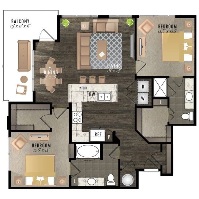 Unit 214 414 floor plan