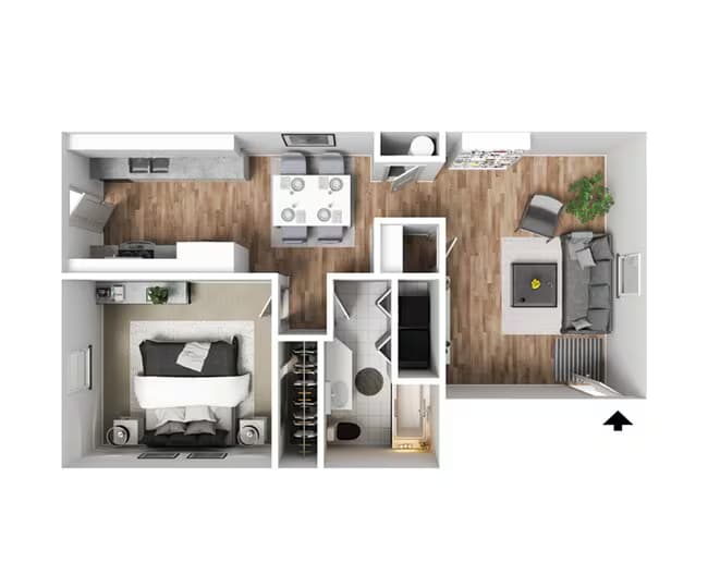 Unit 4921B 4921D floor plan