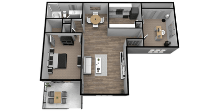 2 Beds • 2 Bath 160 floor plan