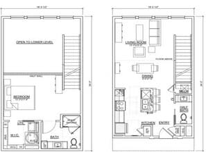 Loft One bedroom/One and a Half Bath 1319 floor plan
