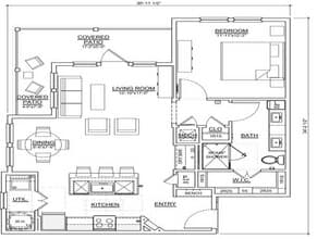 One Bedroom/One Bath 7301 floor plan