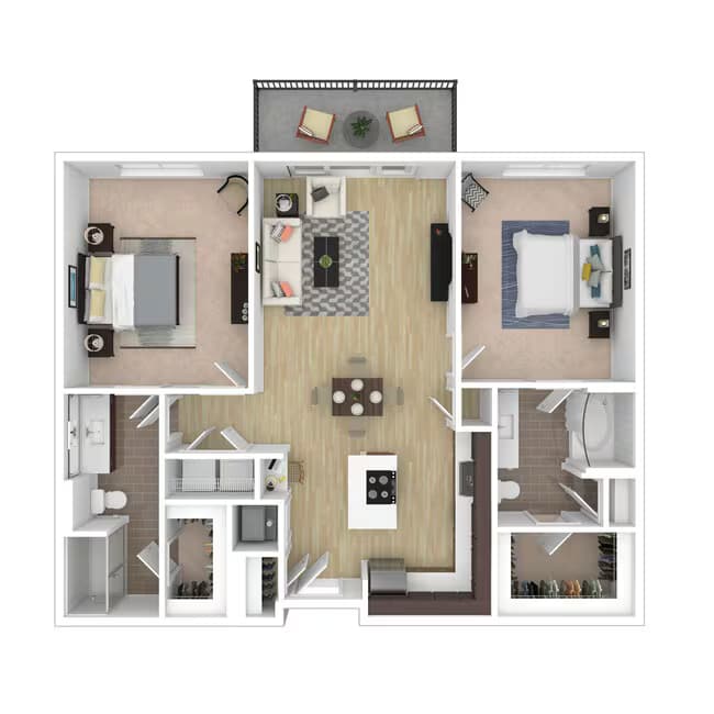 2 Beds • 2 Bath 2235 floor plan