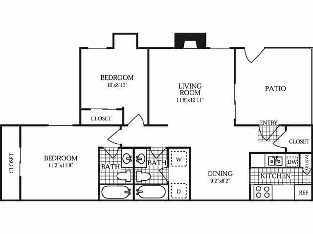 Unit 2212A 2212A floor plan