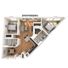 Traditional 2x2 1108-1123 SF 3101 floor plan