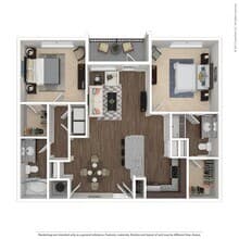 2 Beds • 2 Bath 3307 floor plan
