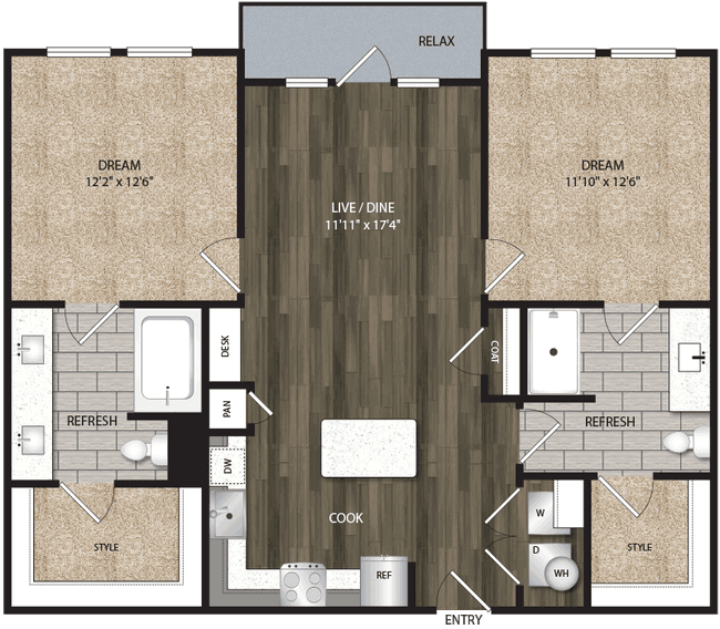 Unit 1204C 1204C floor plan