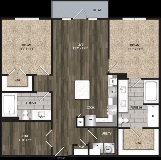 B2C 2224D floor plan