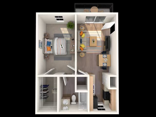 1 Bed • 1 Bath 1081 floor plan