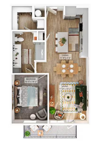 A3B 1404 floor plan
