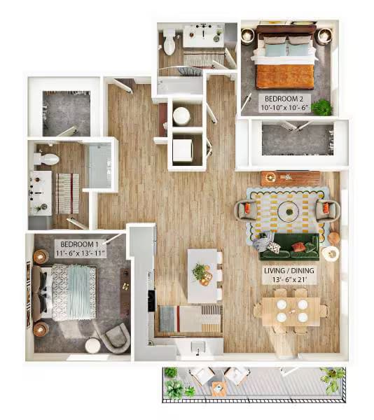 Unit 2335 2235 floor plan