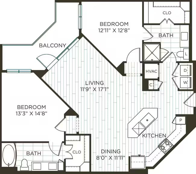 Unit 1-1032 1-1032 floor plan