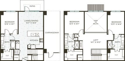 TH3 1-1050 floor plan