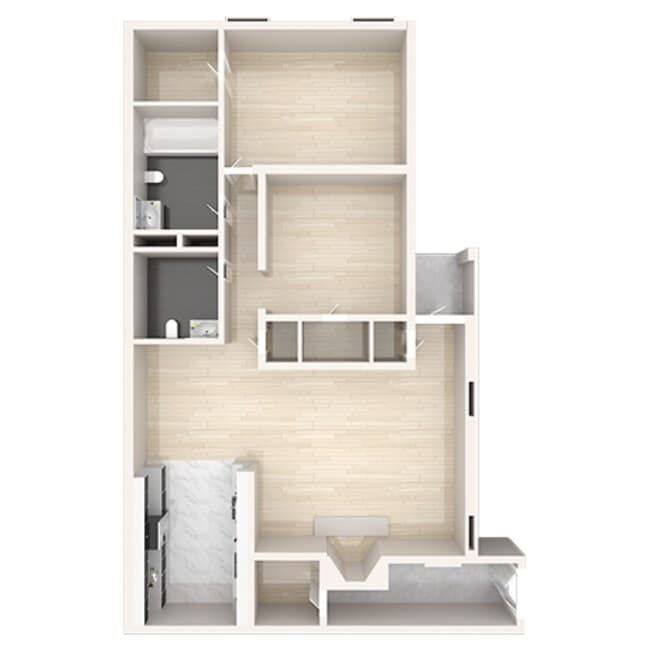 Unit B-203 B-203 floor plan