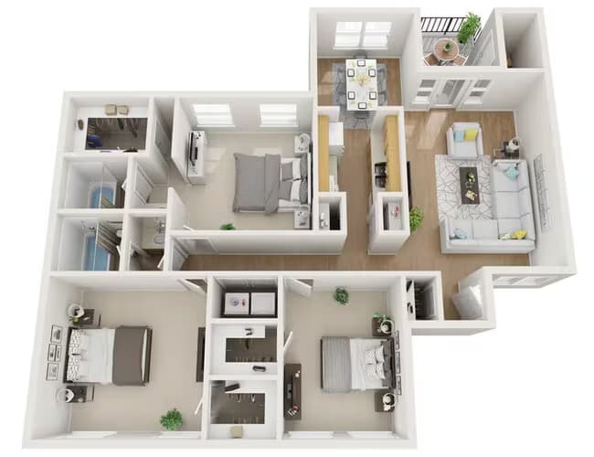 3 Beds • 2 Bath 3001 floor plan