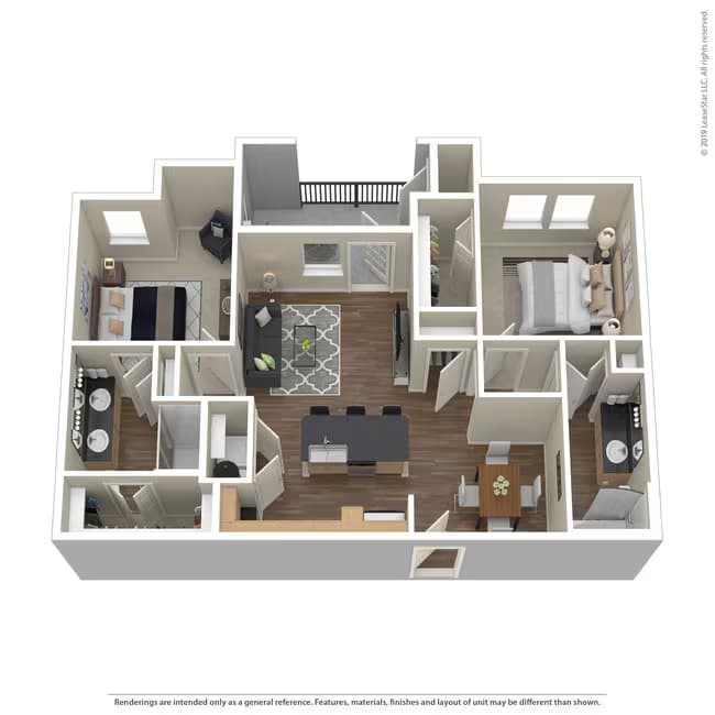 2 Beds • 2 Bath 4314 floor plan