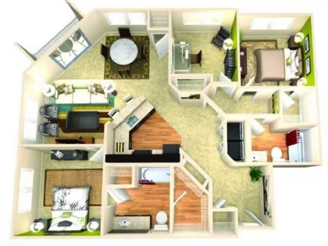 Unit 7-7312 6-638 floor plan