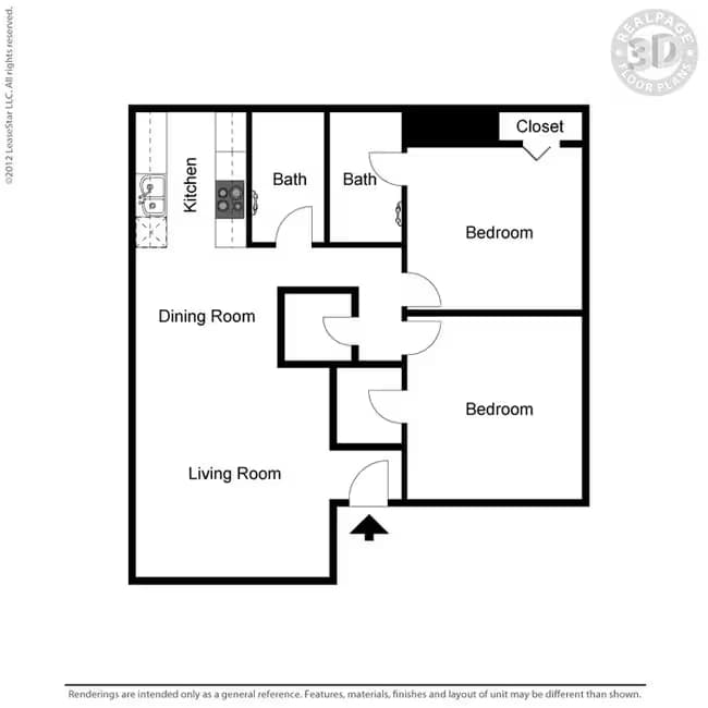 Unit 208 205 floor plan