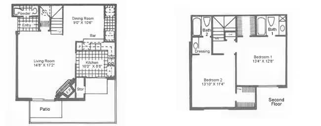 B2 WITH GARAGE 25C floor plan