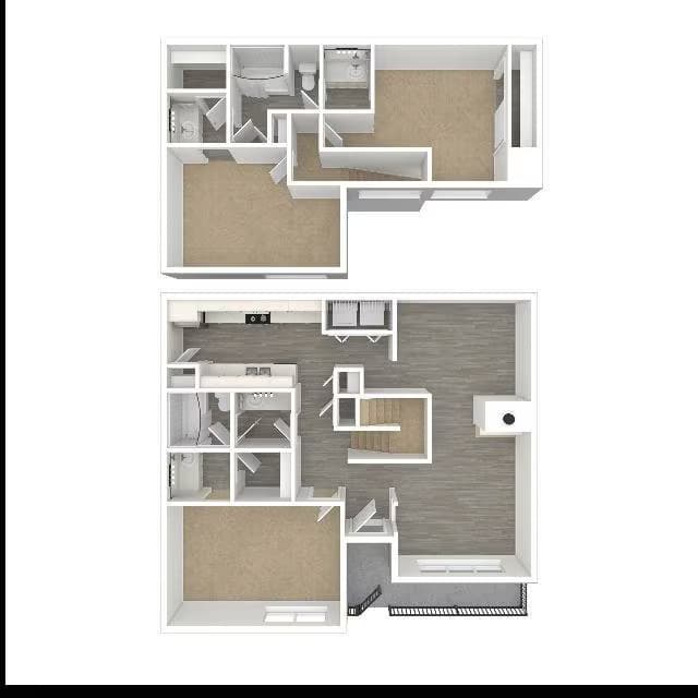 3 Beds • 2 Bath 551 floor plan