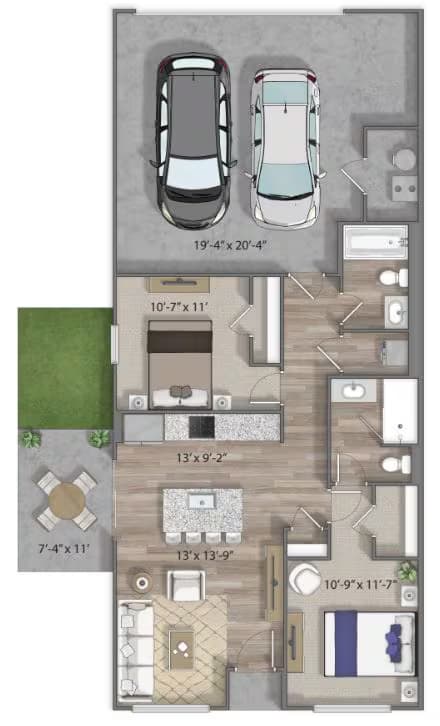 Unit 3000CW 2917CW floor plan