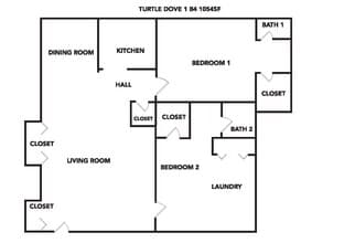 B5 - 2 Bedroom 2 Bathroom 215 floor plan
