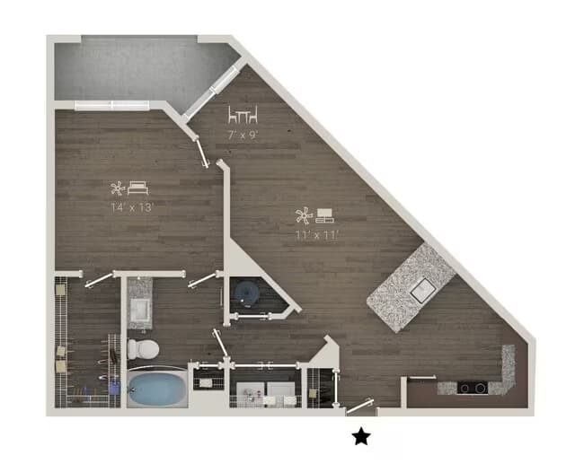 Unit 1340 1340 floor plan