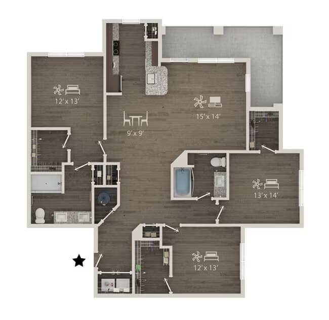 Unit 3221 3221 floor plan
