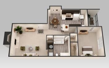 1 Bedroom 1 Bath 42213 floor plan