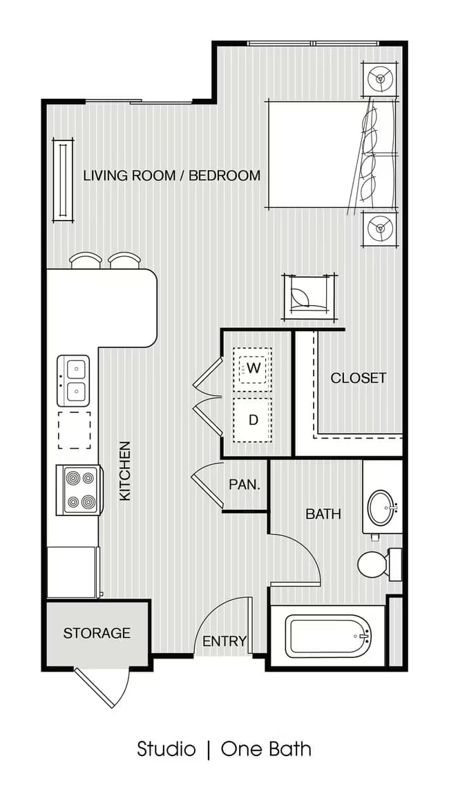 Studio 12645-1112 floor plan