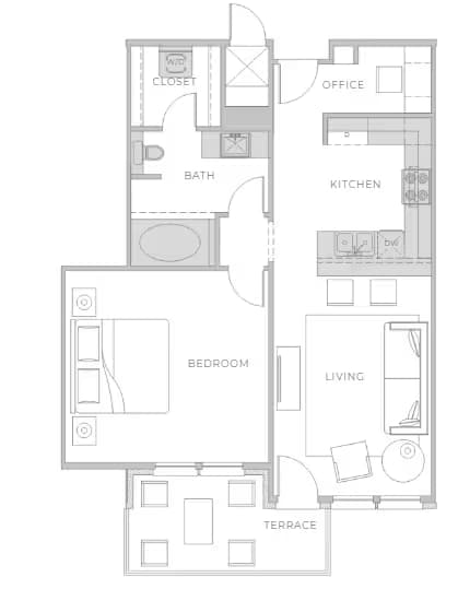 Unit 106 104 floor plan