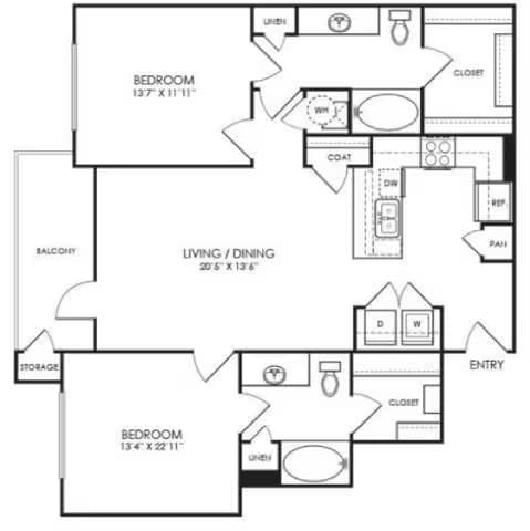 Unit 11104 03103 floor plan