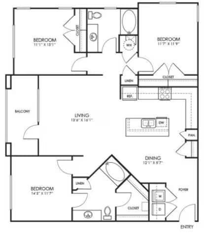 Unit 05311 05211 floor plan
