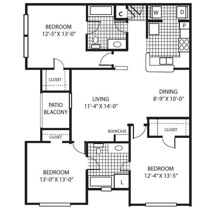Unit 6301 6101 floor plan