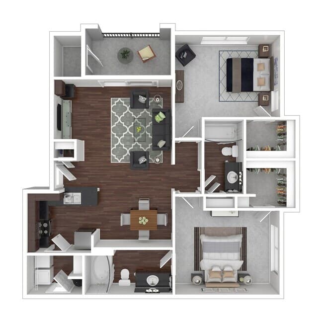 2 Beds • 2 Bath 2331 floor plan