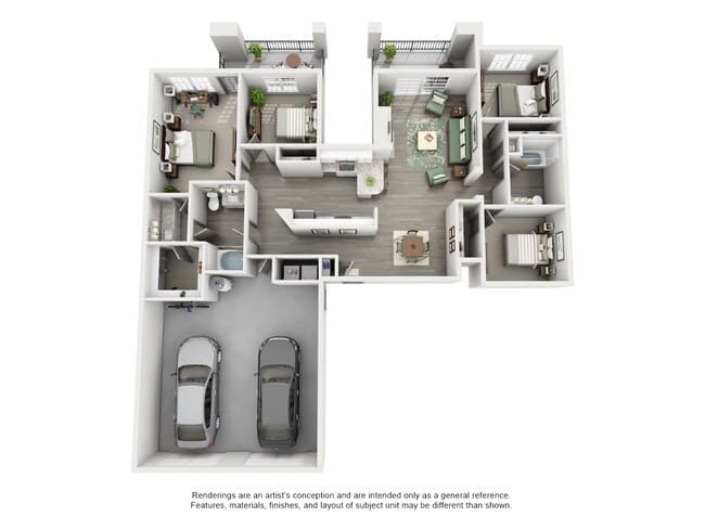 Four Bedroom / Two Bath 1611 floor plan