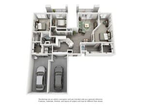 Three Bedroom / Two Bath 2312 floor plan