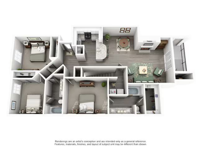 Unit 2321 1626 floor plan