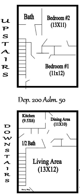 2 Beds • 2 Bath floor plan