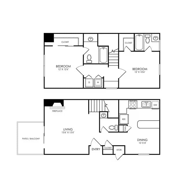 B2 Townhome 2211 floor plan