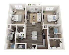Two Bedroom B2A 04 - 4305 floor plan