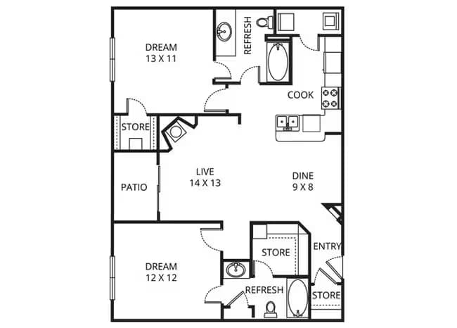 The Delacroix 1814 floor plan