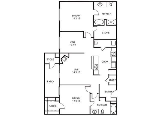 Unit 1924 1924 floor plan