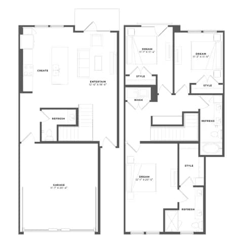 TH2 w/ a den 6-2318 floor plan