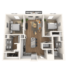 B1 2x2 1011 SF 1513 floor plan