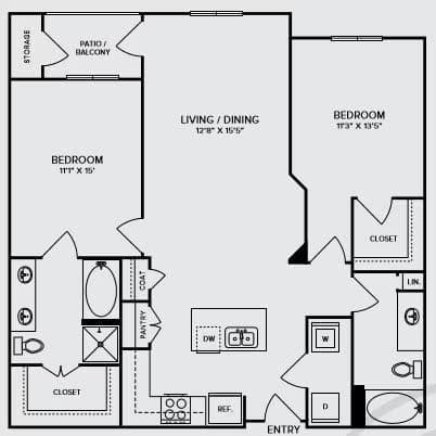 Unit 303 158 floor plan