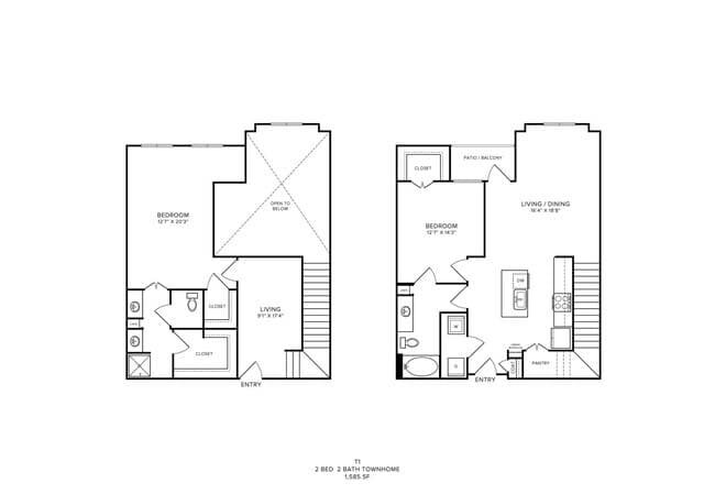 T1 148 floor plan