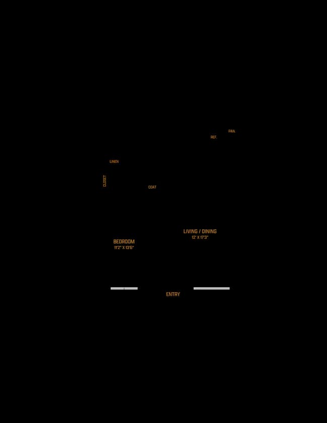 Unit 119A 219A floor plan